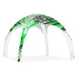 Aero Dome opblaasbare tent 3x3m witte frame met groene stofkleur