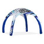 Aero Dome opblaasbare tent 3x3m blauw frame met witte stofkleur