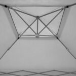 Patriot tent met ventilatieopening 3x3m staal grijze frame met stofkleur grijs