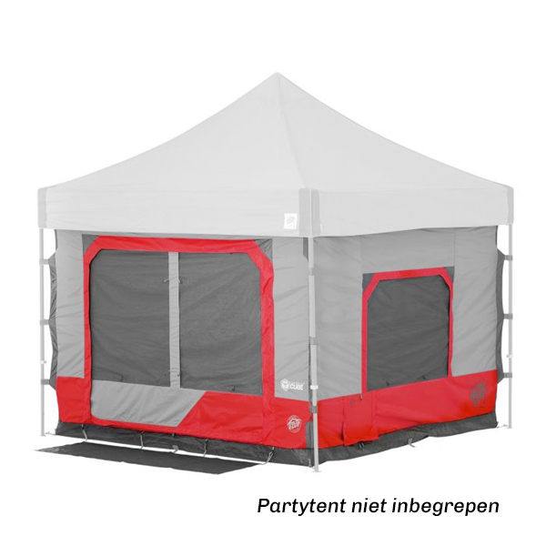 Camping Cube 3x3m Rood voor Vantage en Eclipse party tenten