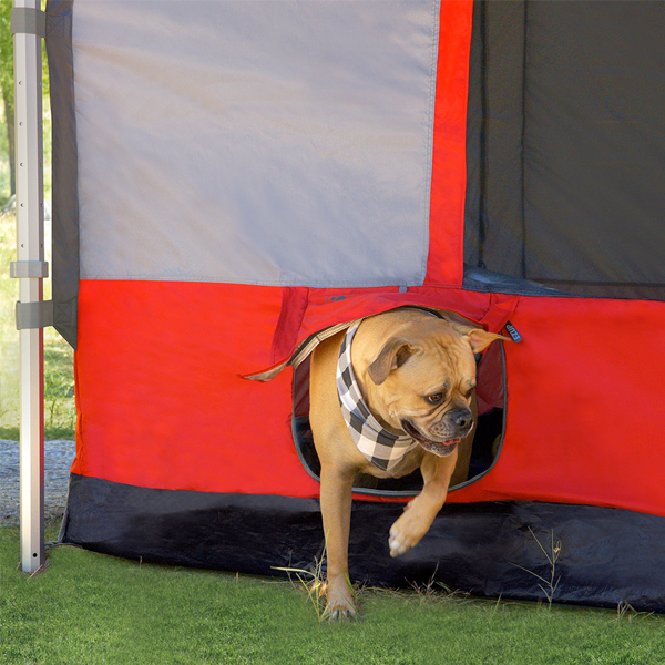 Camping Cube 3x3m Rood voor Vantage en Eclipse party tenten met opening voor hond